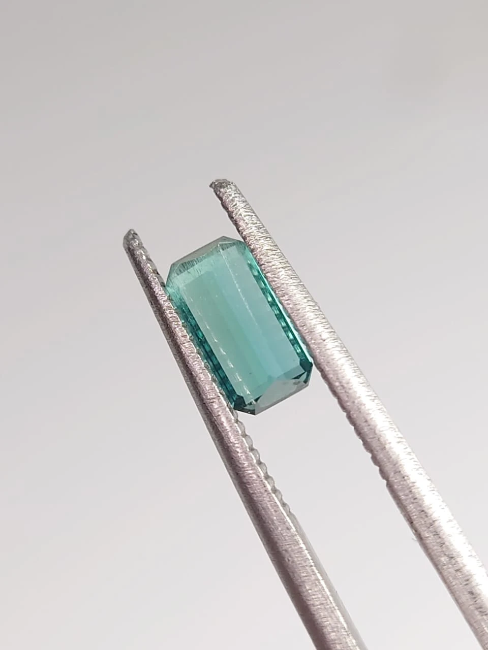 0.6ct Lagoon Blue Tourmaline Emerald Cut Gemstone from Afghanistan — view 3